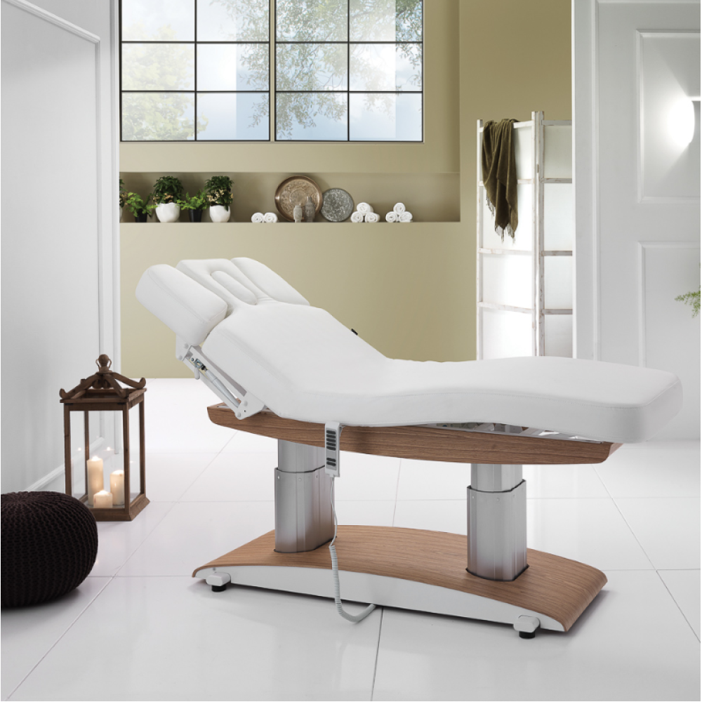 Une table de massage électrique professionnelle à quatre moteurs avec fonction de chromothérapie OCEAN WOOD SPA (376.002)
