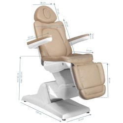 Table électrique Azzurro 870 à 3 moteurs, coloris cappuccino