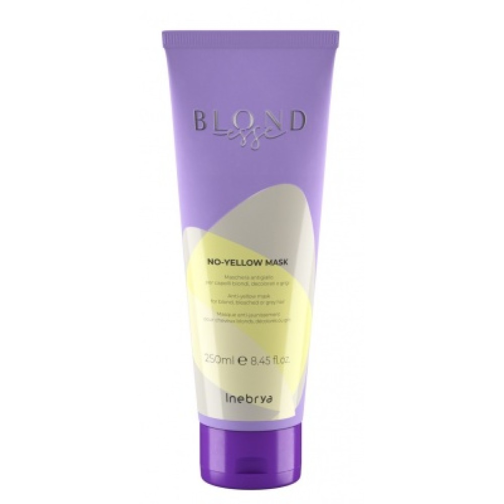 Inebrya Blondesse No-Yellow Mask — masque anti-jaune pour cheveux blonds ou gris, 250 ml (IN132493)