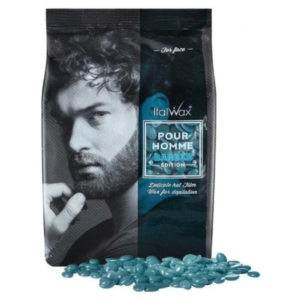 ItalWax Pour Homme BARBER EDITION - Cire pelable pour hommes, 500 g (02-0015)