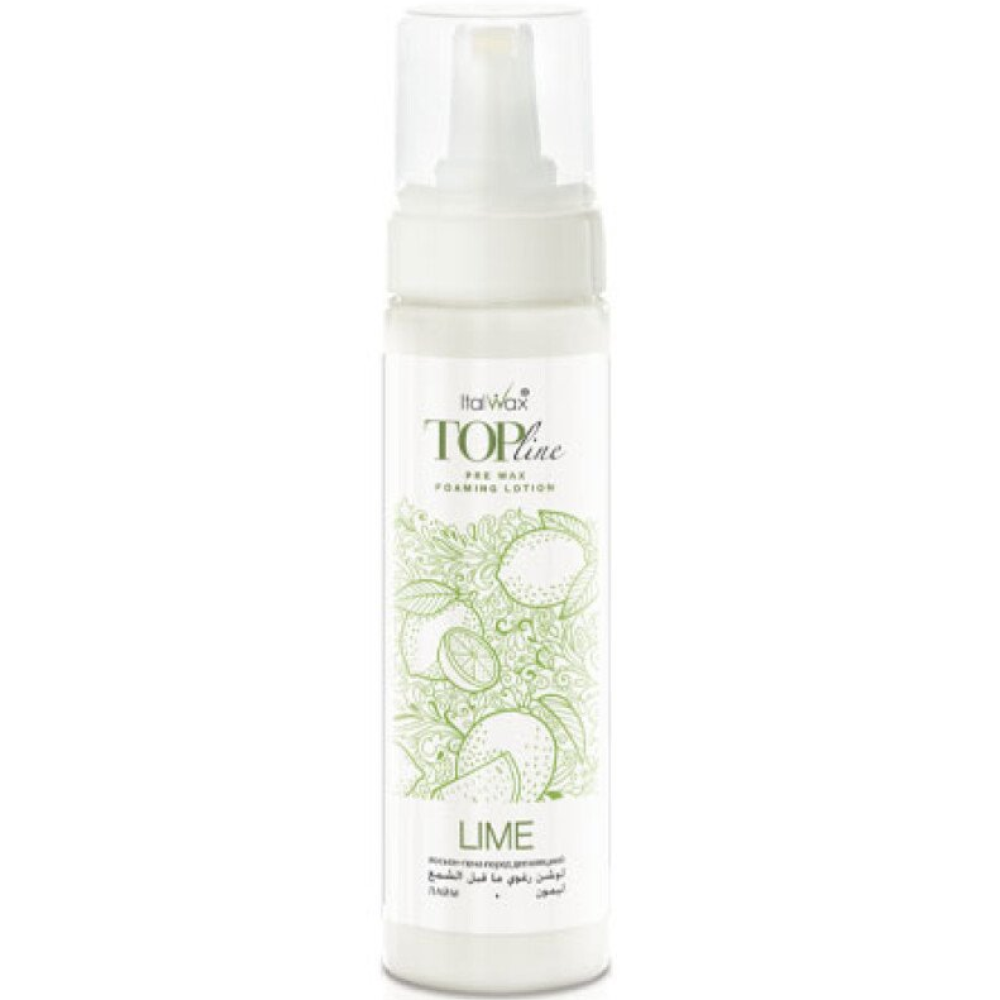 ItalWax Top Line Pre Wax Foaming Lotion LIME — lotion moussante pré-épilation au citron vert, 200 ml (CPWF200)