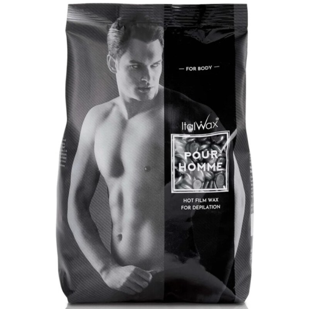 ItalWax Hot Film Wax Pour HOMME - Cire film transparente pour hommes, 1000gr. (CFWP1K)