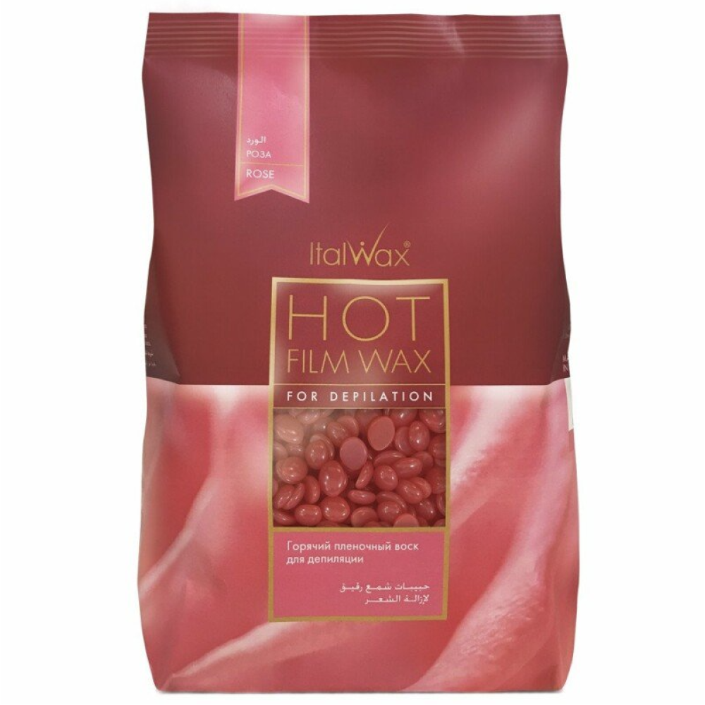 ItalWax Hot Film Wax ROSE - Cire film transparente ROSE, 1000 g (BRL63034)
