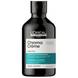 L'Oréal Professionnel Serie Expert Chroma Crème Green Shampoo – Shampooing aux pigments verts, 300 ml