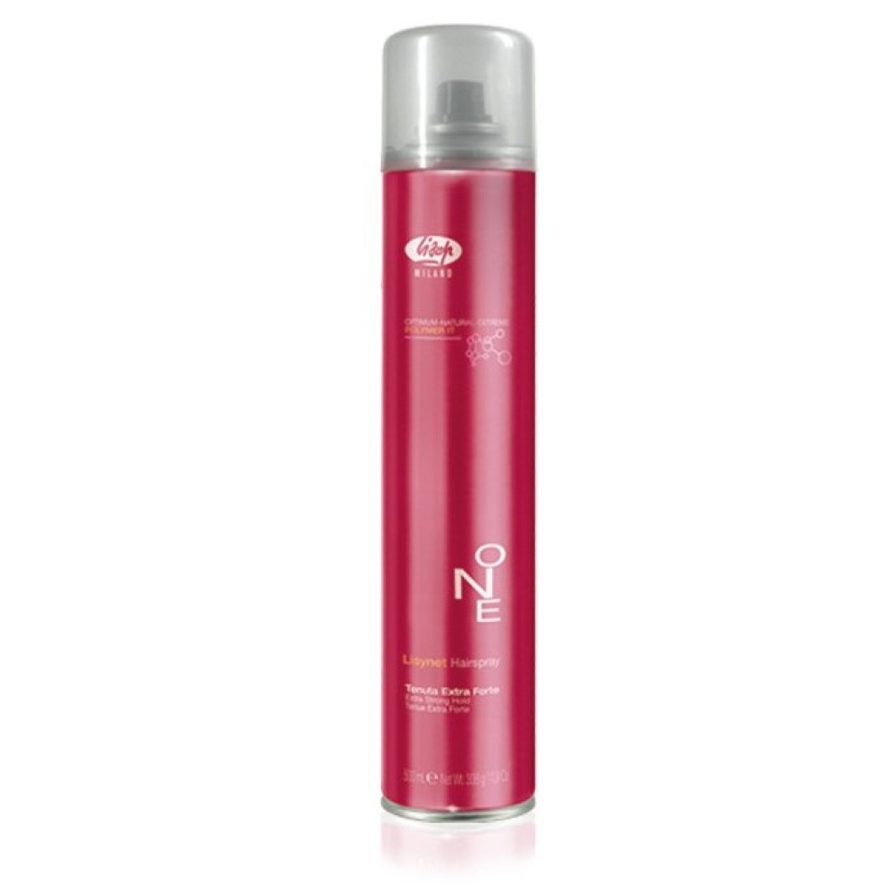 Lisap Milano Lisynet ONE Extra Strong - Laque professionnelle fixation très forte à l'huile de jojoba, 500 ml (404680)