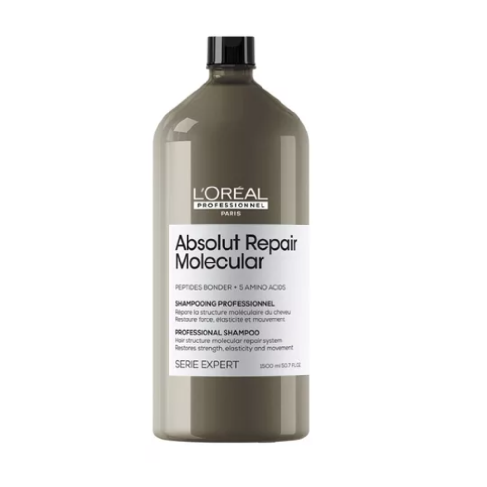 L'Oreal Professionnel Serie Expert Absolut Repair Molecular Shampoo - Shampoing moléculaire pour une réparation profonde des cheveux, 1500 ml (3474637188207)