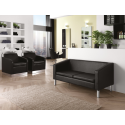 LUCKY BLACK WAITING-area SOFA - Canapé trois places pour espace d'attente