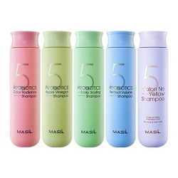 MASIL 5 Probiotics Apple Vinegar Shampoo - Shampoing doux sans sulfates au vinaigre de cidre de pomme, 300 ml