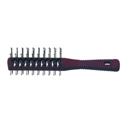 COMAIR RUBBERIZE brosse à cheveux double-face en forme de tunnel violette