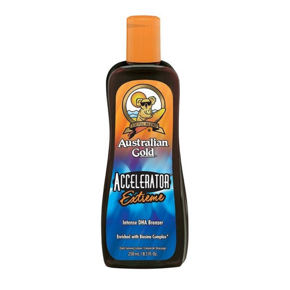 Australian Gold Accelerator Extreme - Crème accélératrice pour solarium avec bronzants, 250 ml (5001505)