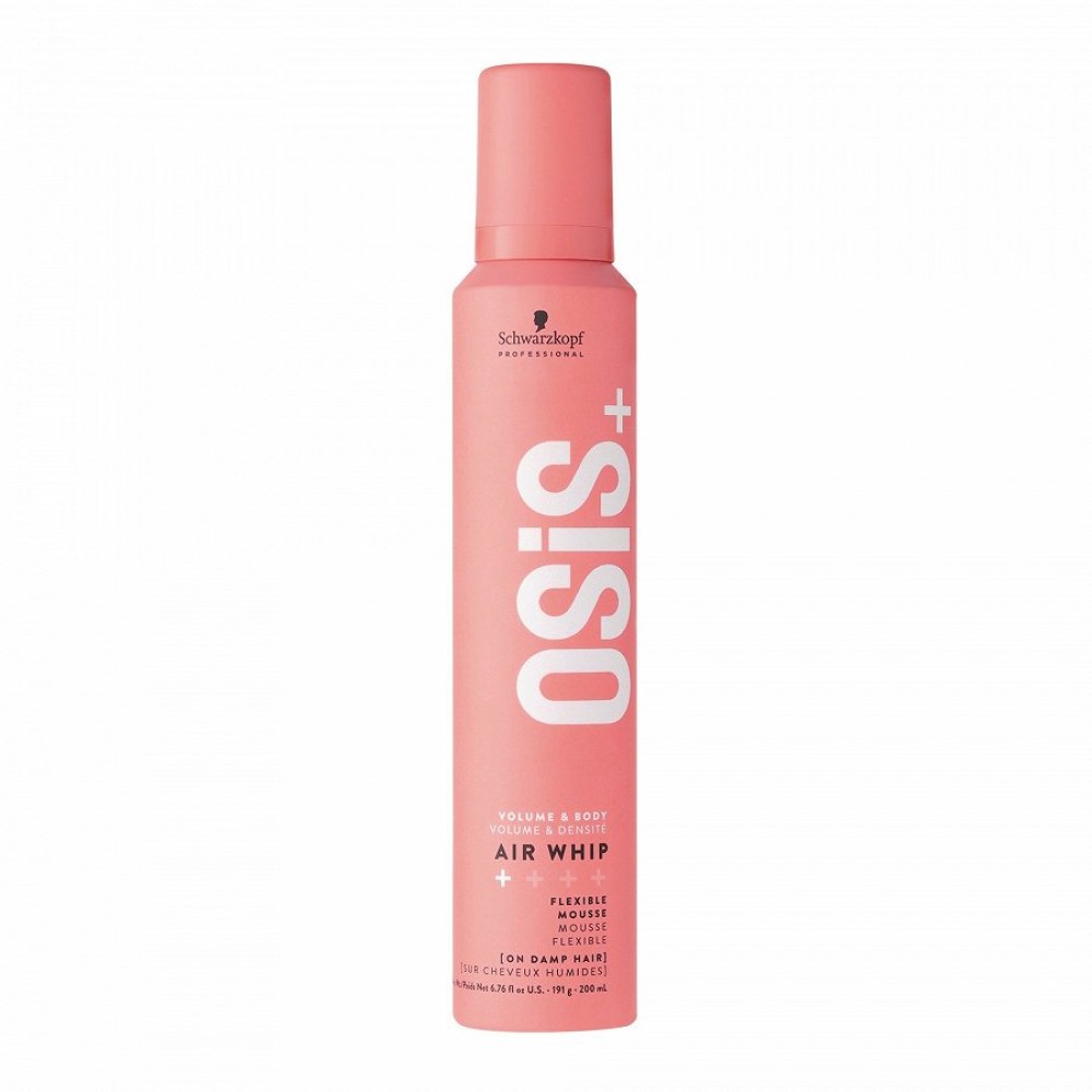 Schwarzkopf Professional OSIS+ Air Whip Mousse — mousse coiffante à fixation flexible, 200 ml (NHK4490)