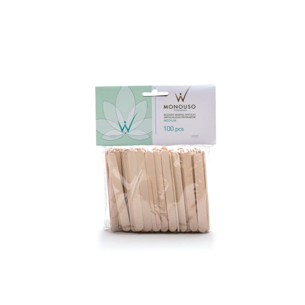 ItalWax spatules en bois, moyennes, 100 pièces (D000210)