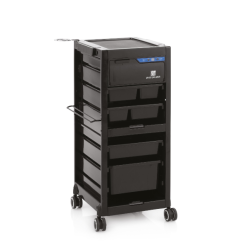 Chariot de désinfection avec tiroir et lampe UVC NEW YORK UV PRO BLACK
