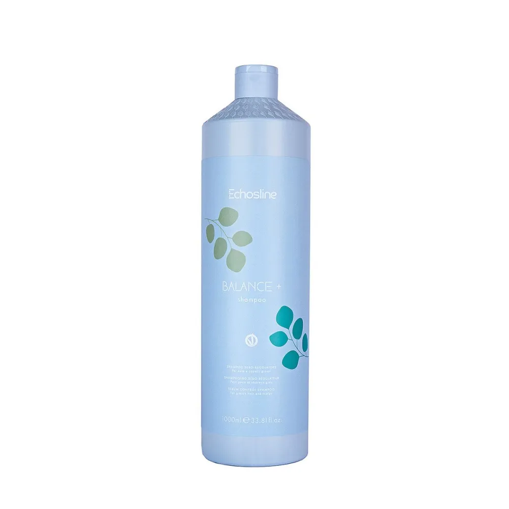 ECHOSLINE Balance+ Shampoo - Shampoing séborégulateur, 1000 ml