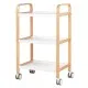 Chariot professionnel pour esthéticien(ne) HS09 – finition bois et blanc
