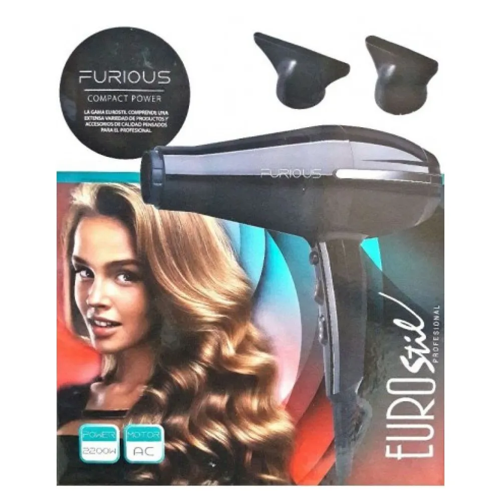 Sèche-cheveux FURIOUS (ions, céramique, tourmaline), 2200 W