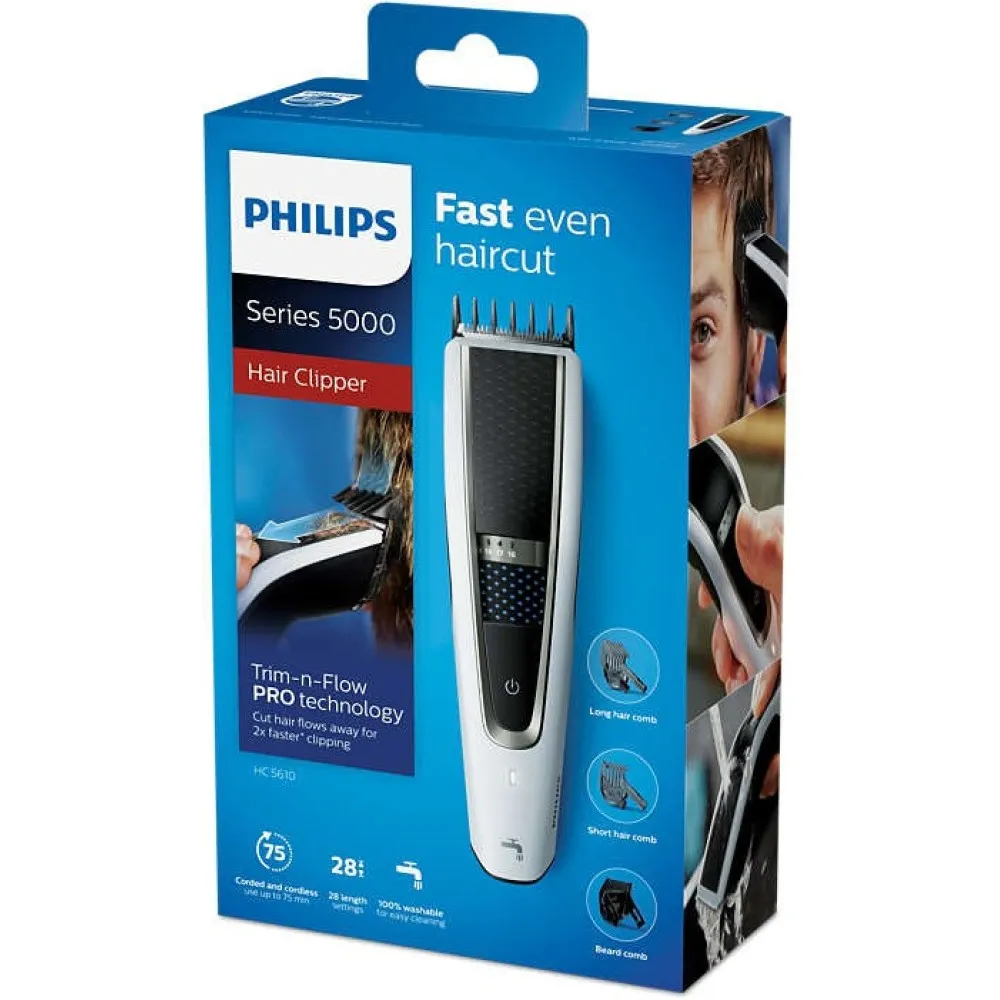 PHILIPS HAIRCLIPPER SERIES 5000 — Tondeuse à cheveux lavable HC5610/15