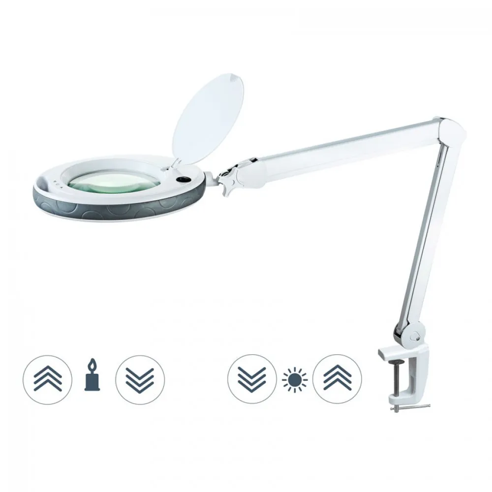 Lampe LED avec loupe, lumière froide/chaude