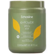 ECHOSLINE KI-POWER VEG Mask - Masque scellant reconstructeur pour cheveux, 1000 ml