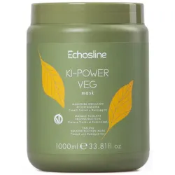 ECHOSLINE KI-POWER VEG Mask - Masque scellant reconstructeur pour cheveux, 1000 ml