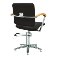 Fauteuil de coiffure London B, accoudoirs en chêne ou noirs