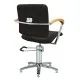 Fauteuil de coiffure London B, accoudoirs en chêne ou noirs