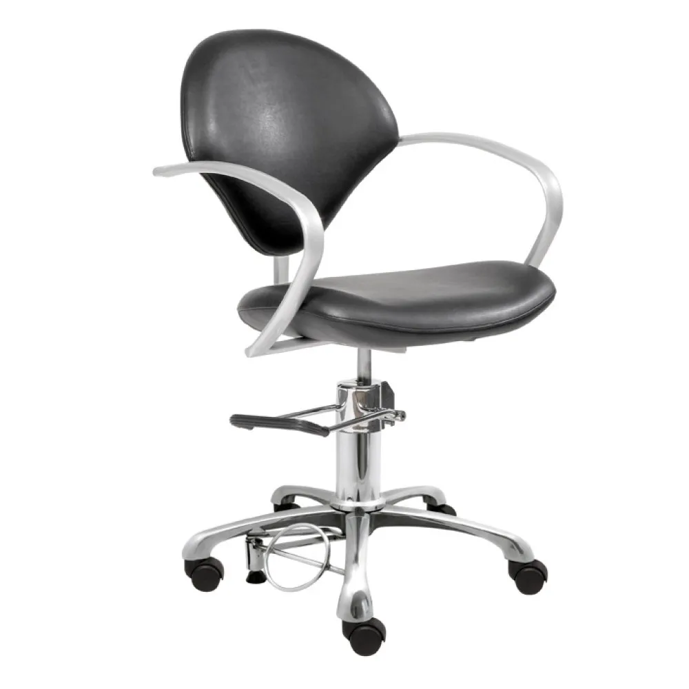 Fauteuil de coiffure Paris C avec piètement 5 branches sur roulettes