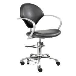 Fauteuil de coiffure Paris C avec piètement 5 branches sur roulettes