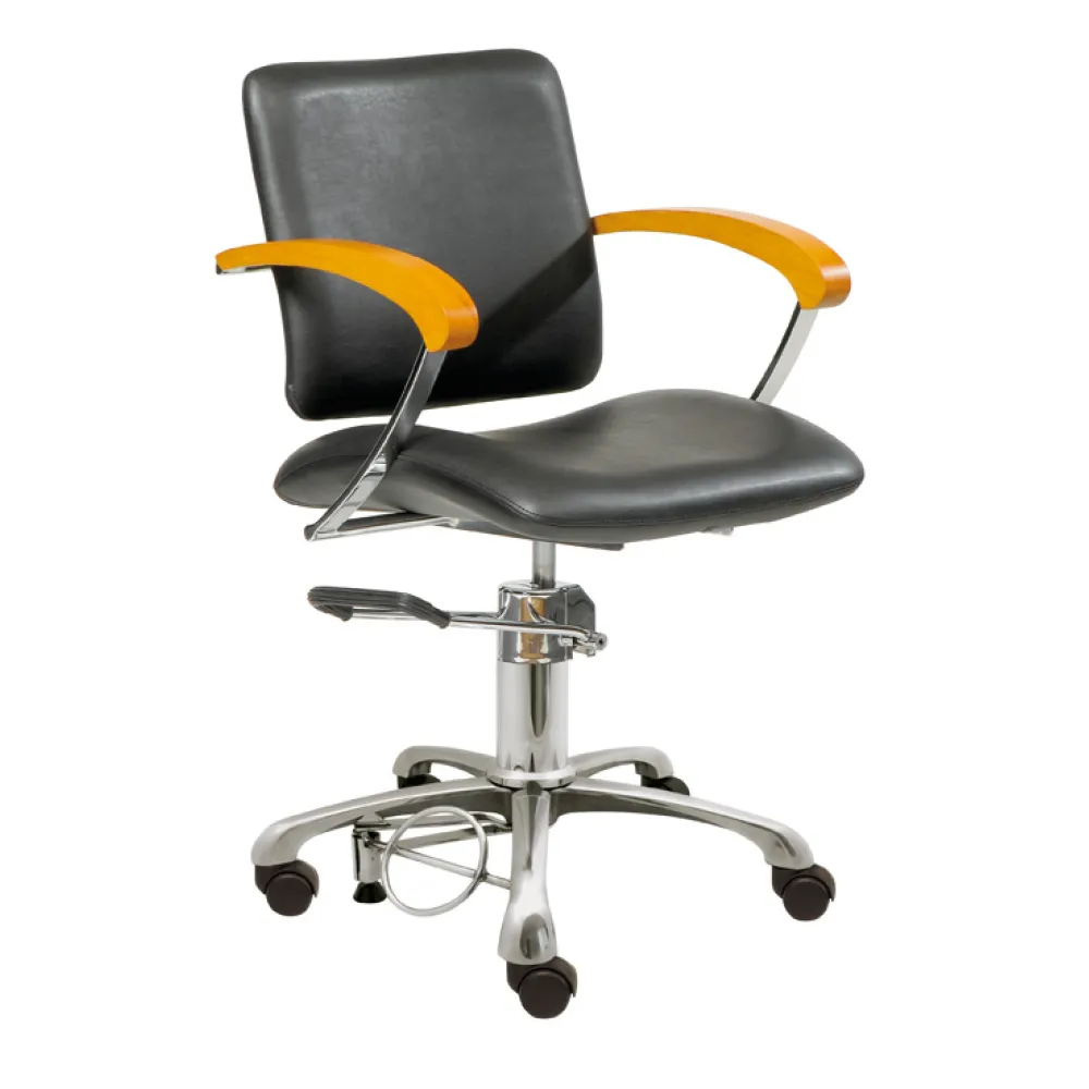 Fauteuil de coiffure London C avec accoudoirs en dižskābarža / accoudoirs noirs