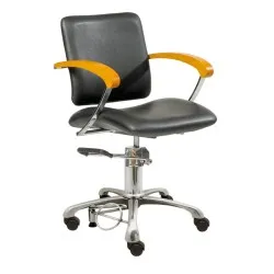 Fauteuil de coiffure London C avec accoudoirs en dižskābarža / accoudoirs noirs