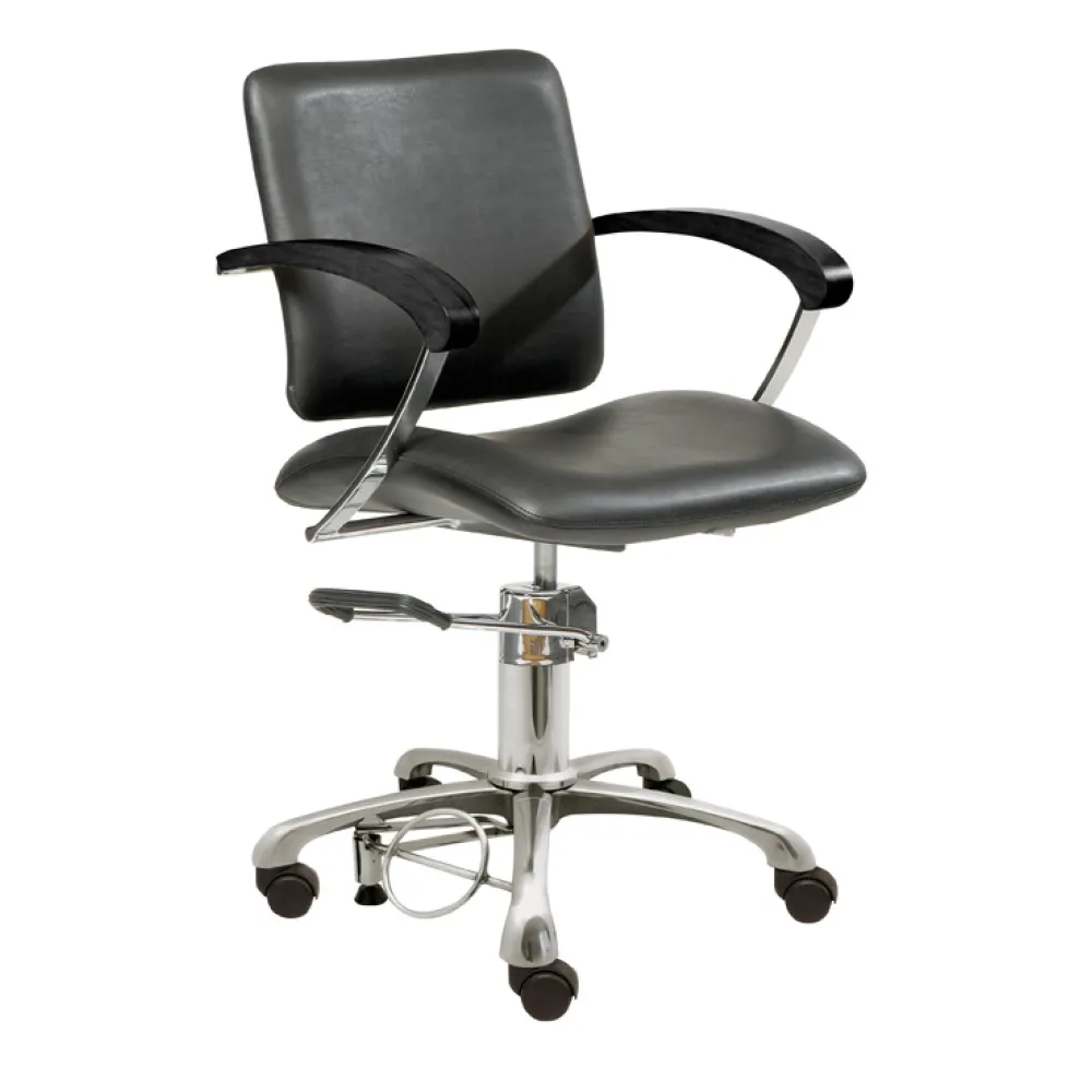 Fauteuil de coiffure London C avec accoudoirs en dižskābarža / accoudoirs noirs