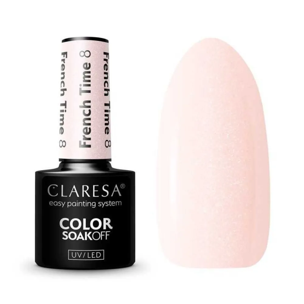 CLARESA French Time 8 - Vernis gel pour ongles, 5 ml