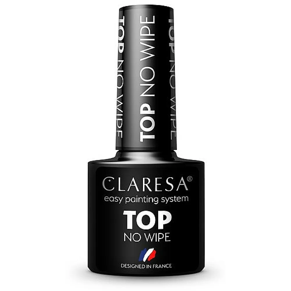 CLARESA Top No Wipe – Top coat gel sans nettoyage, 5 ml