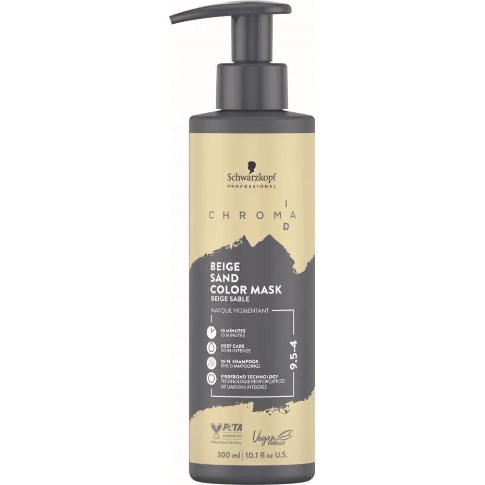 Schwarzkopf Professional CHROMA ID Bonding Mask – Masque tonifiant N°9.5-4 Beige Sable, 300 ml