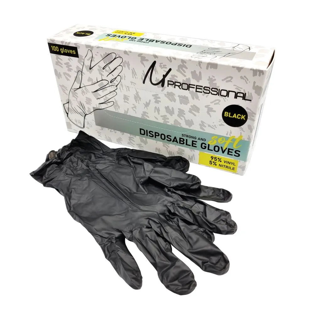 Gants jetables vinyle et nitrile, 100 pièces, sans poudre, taille M