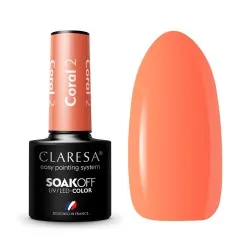 CLARESA Coral 002 - Vernis gel pour ongles, 5 ml