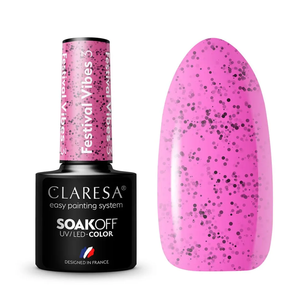 CLARESA Festival Vibes 3 - Vernis gel pour ongles, 5 ml