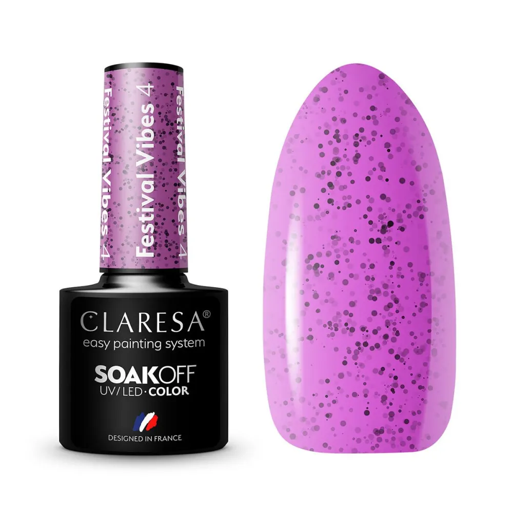 CLARESA Festival Vibes 4 - Vernis gel pour ongles, 5 ml