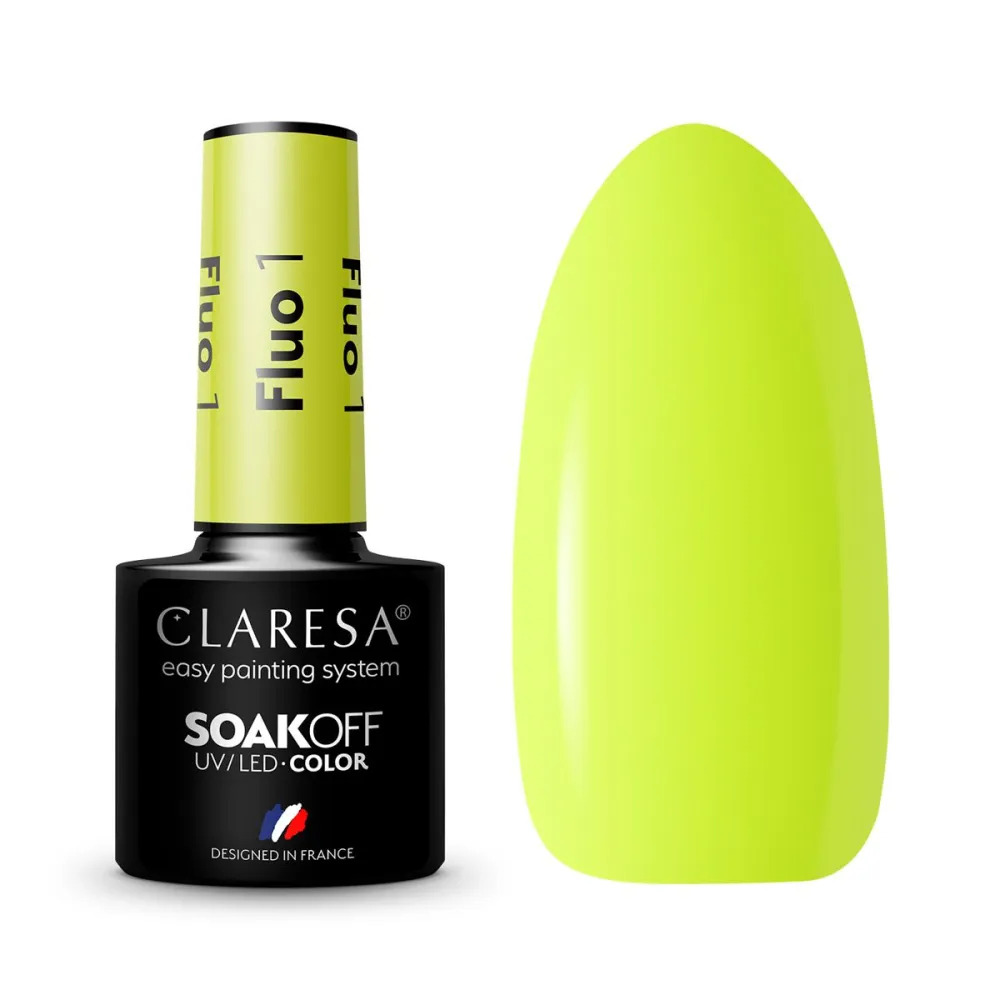 CLARESA Fluo 1 - Vernis gel pour ongles, 5 ml