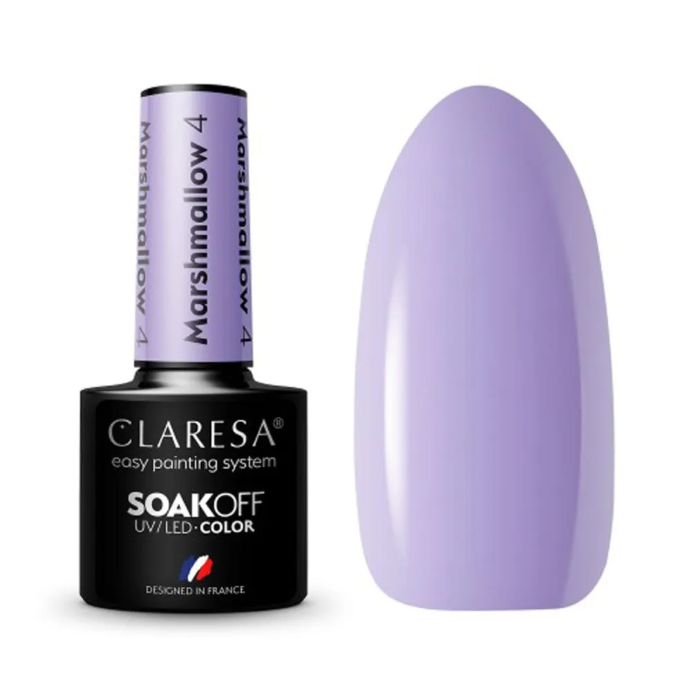 CLARESA Marshmallow 4 – Vernis gel pour ongles, 5 ml