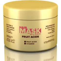 IMPERITY Milano Fantasy Fruit Mask - Masque capillaire pour cheveux secs et colorés, 250 ml