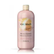 Inebrya Ice Cream Argan Age Pro-Age Shampoo — Shampooing réparateur pour cheveux chimiquement traités, ternes et sans vie, 1000 ml