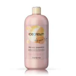 Inebrya Ice Cream Argan Age Pro-Age Shampoo — Shampooing réparateur pour cheveux chimiquement traités, ternes et sans vie, 1000 ml