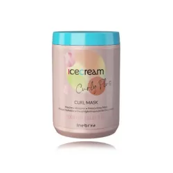 Inebrya Ice Cream Curly Plus Masque hydratant pour cheveux ondulés et bouclés, 1000 ml