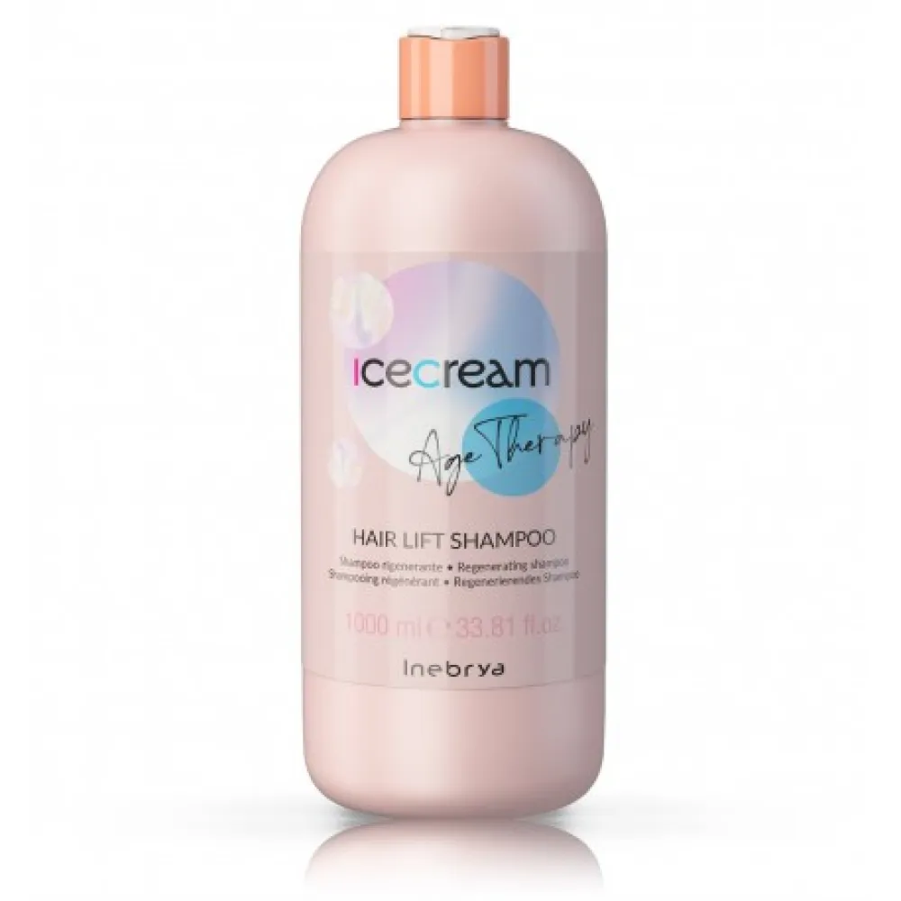 Inebrya Ice Cream Age Therapy Hair Lift Shampoo – Shampooing régénérant, 1000 ml