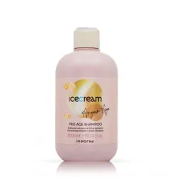 Inebrya Ice Cream Argan Age Pro-Age Shampoo – Shampooing réparateur pour cheveux chimiquement traités, ternes et sans vie, 300 ml