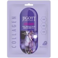 Jigott Collagen Real Ampoule Mask – Masque en tissu pour le visage, 27 ml