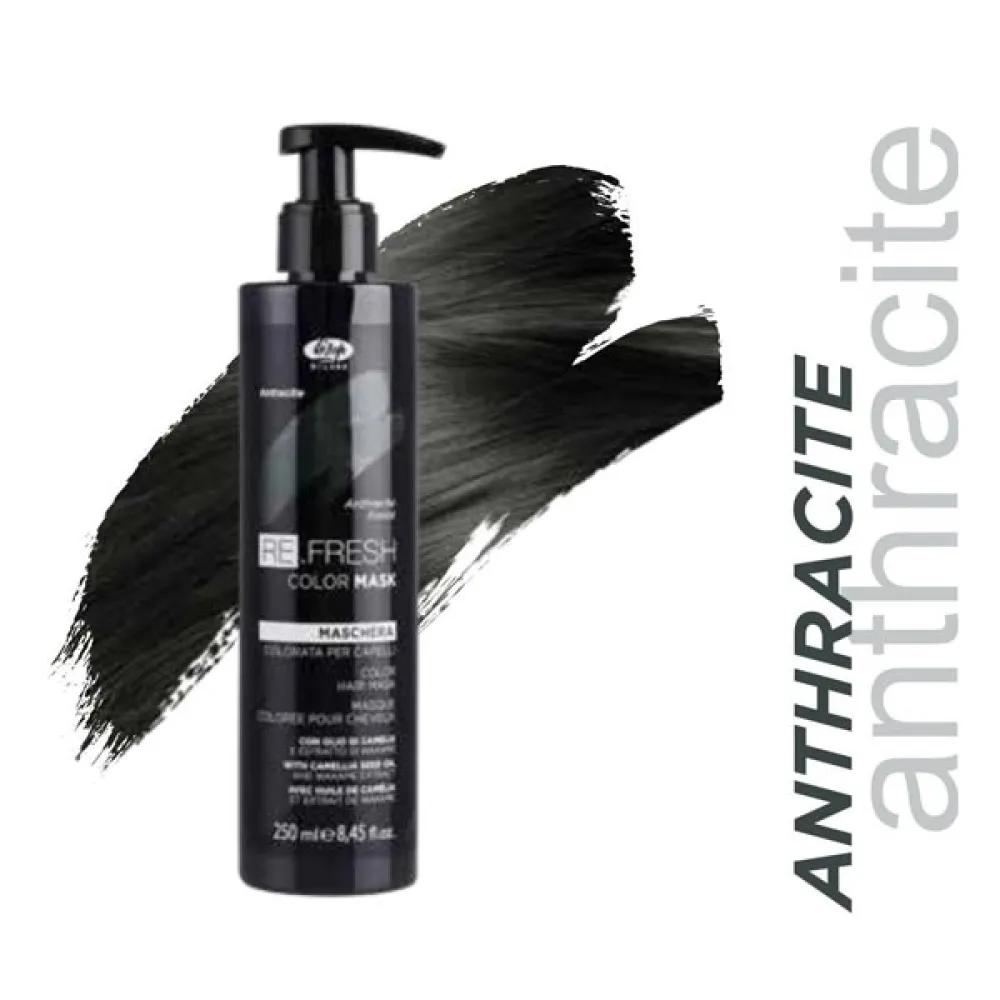 Lisap Milano Re.Fresh Color Mask - Masque colorant tonifiant, Anthracite