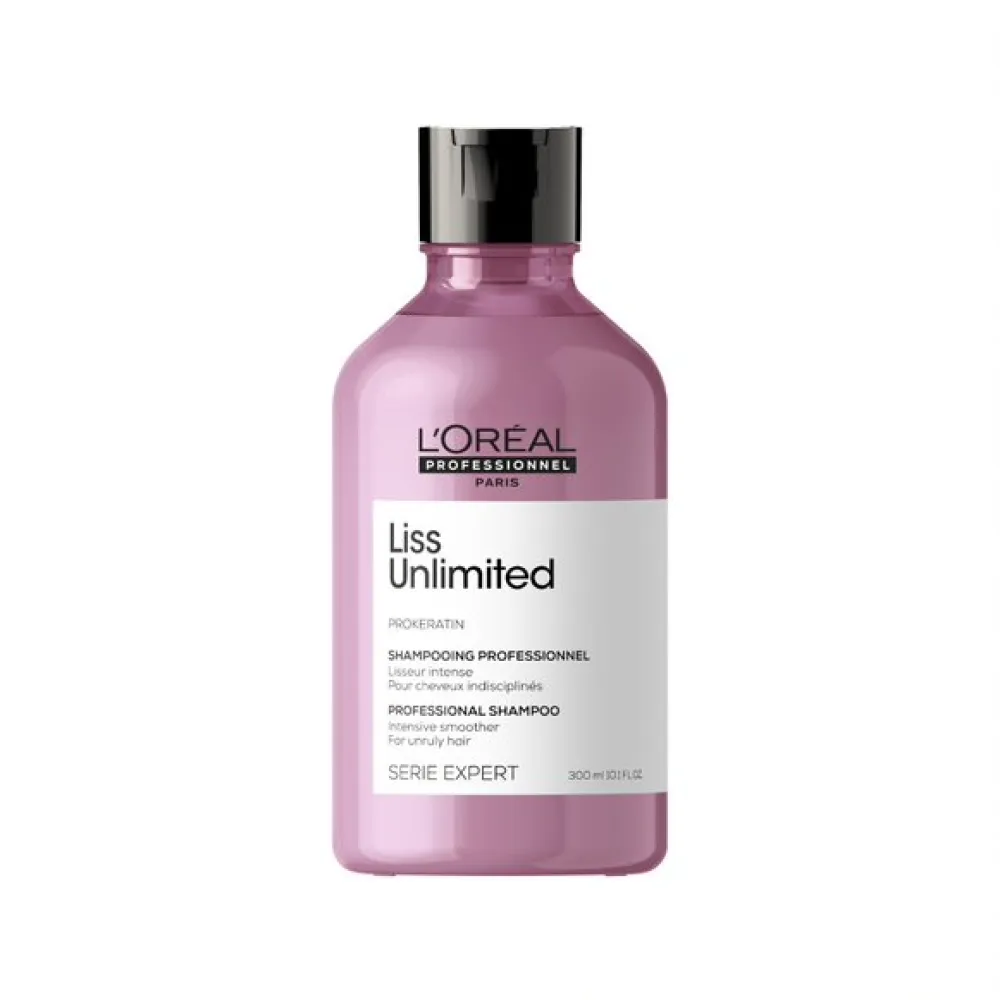 L'Oréal Professionnel Série Expert Liss Unlimited — Shampooing lissant pour cheveux secs et indisciplinés, 300 ml