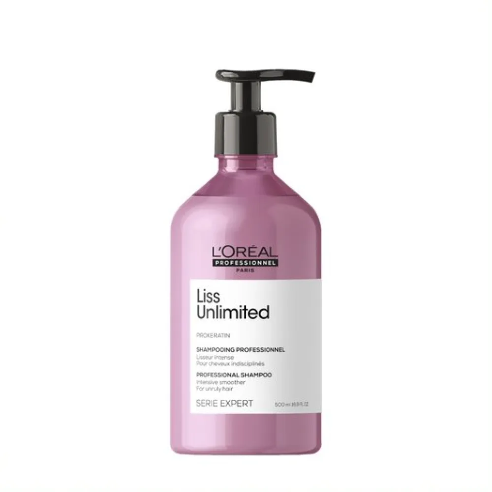 L'Oréal Professionnel Série Expert Liss Unlimited — Shampooing lissant pour cheveux secs et indisciplinés, 500 ml